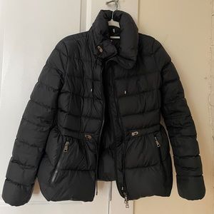 Moncler Jacket! Adjustable cinched waist gives this jacket the perfect shape.